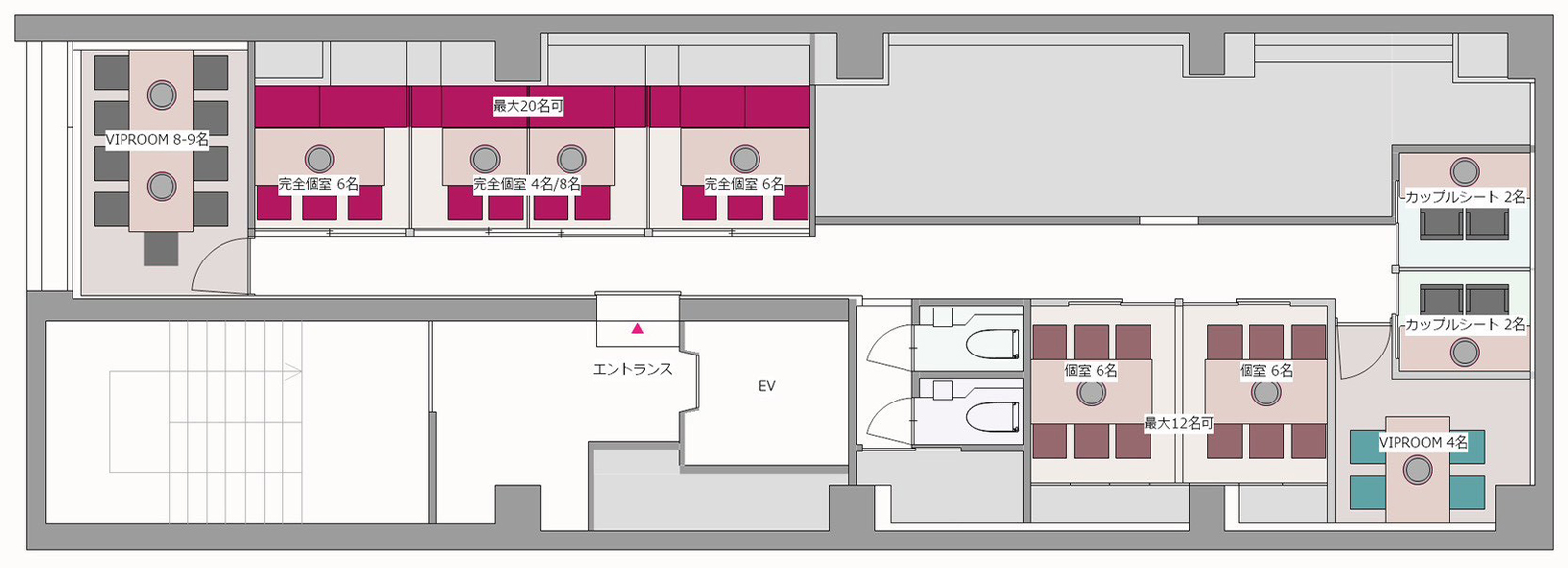錦通り店 フロアマップ